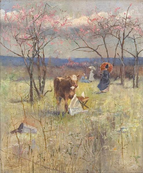 An Early Taste for Literature,, Charles conder